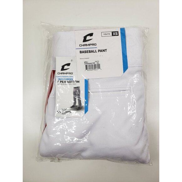 Champro Youth Triple Crown Open-Bottom Baseball Pants with Braid  Youth X-Small‎ - Picture 3 of 10